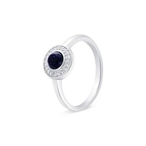 Argento Silver + Military Crystal Halo Ring – Ring Measurement 54 925 Silver