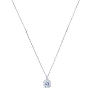 August Woods Silver Halo Drop Necklace – Silver