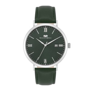 Rhodenwald & Söhne Mens Male Authentic leather-based Watch 42 mm – Silver Stainless Metal (archived) – One Dimension