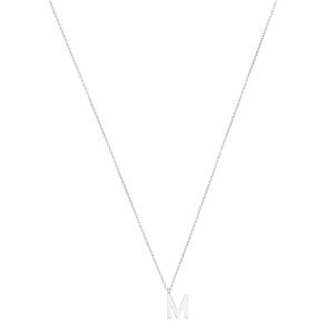 Argento Silver Letter Preliminary Necklace – Letter M