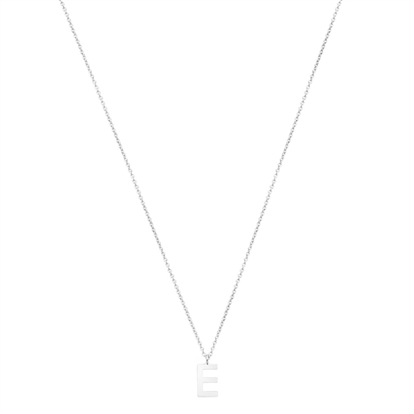 Argento Silver Letter Preliminary Necklace - Letter E