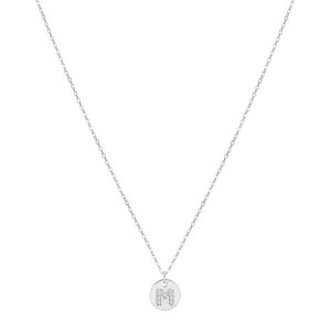 Argento Silver Preliminary Tag Necklace – Letter M