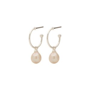 Pilgrim Silver Eila Pearl Hoop Earrings