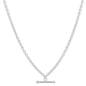 Argento Silver T-Bar Necklace – 50cm