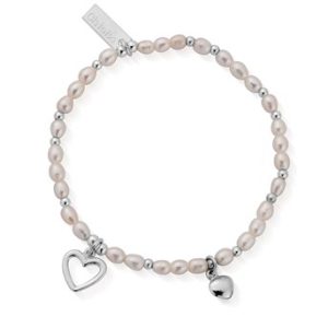 ChloBo Silver Without end Love Pearl Bracelet – Silver