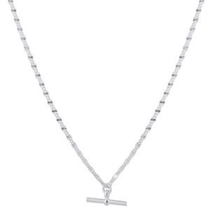 Argento Recycled Silver Sunburst T-Bar Necklace – 45cm