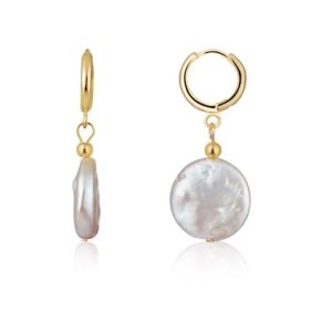 August Woods Gold Freshwater Pearl Drop Earrings – Gold