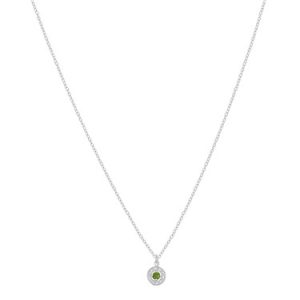 Argento Silver August Birthstone Halo Necklace – Silver