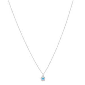 Argento Silver December Birthstone Halo Necklace – Silver