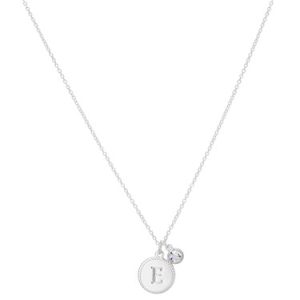 Karma Silver Letter E Coin Necklace – One Measurement