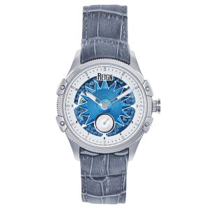 Reign Mens Solstice Automatic Semi-Skeleton Watch – Grey Stainless Steel – One Size
