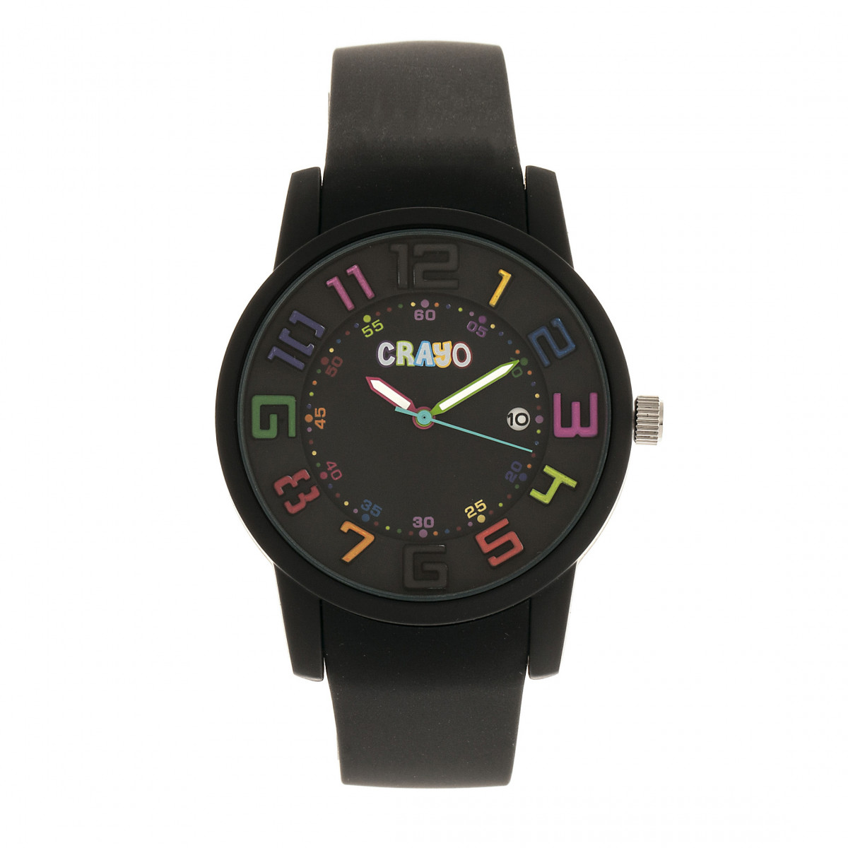 Crayo Festival Unisex Watch w/ Date - Black Stainless Steel - One Size
