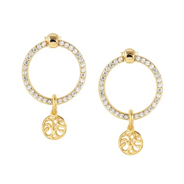 Nomination Gold Elegant Crystal Tree of Lifestyles Earrings