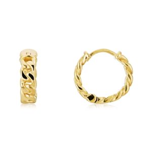 Over & Over Gold Chain Hoop Earrings – Gold