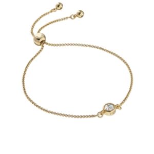 Ted Baker Gold Crystal Pull Chain Bracelet – 20cm