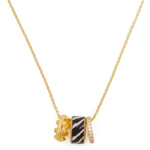 Kate Spade New York Gold Zebra Trio Rings Necklace – 41cm