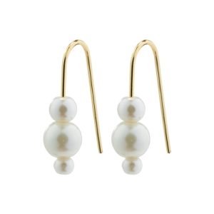Pilgrim Gold Elberta Trio Pearl Earrings – Gold