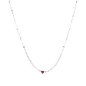Argento Recycled Silver Purple Middle Necklace – 40cm