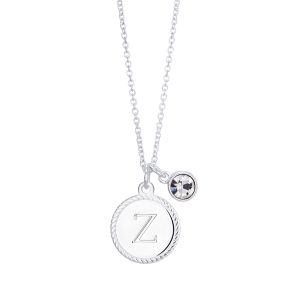 Karma Silver Letter Coin Necklace – Letter Z