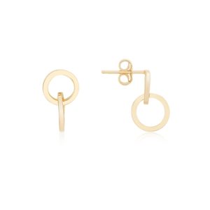 Argento Gold Circle Hyperlink Drop Earrings – Gold