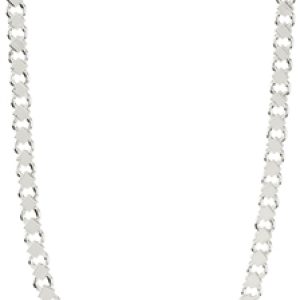Pilgrim Silver Desiree Dice Hyperlink Recycled Necklace – Silver