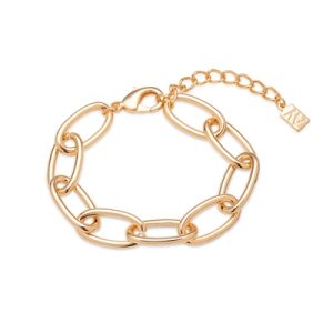 August Woods Gold Chunky Connected Chain Bracelet – Gold