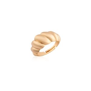 August Woods Gold Chunky Twisted Adjustable Ring – Adjustable