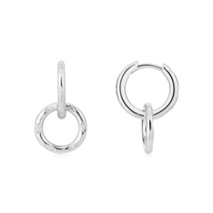 Argento Silver Galaxy Celebrity Hoop Earrings – Silver