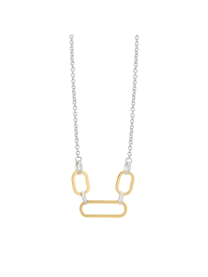 Argento Silver Two Toned Necklace - 40cm
