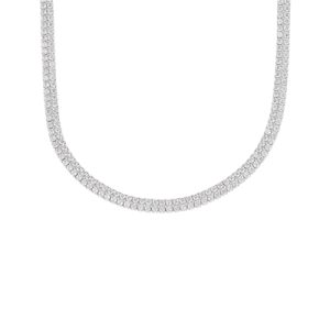 Argento Silver Double Tennis Necklace – 40cm