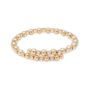 August Woods Gold Sparkle Open Ball Bangle – Gold