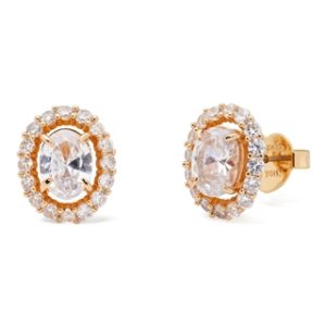 Kate Spade New York Gold Horizontal Oval Halo Studs – Gold