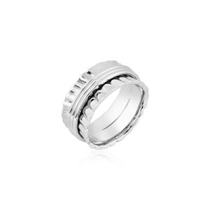Argento Silver Textured Calming Ring – Ring Dimension 56 Silver