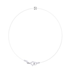 Diadema Womens – Bracelet – Transparent Nylon – Real Diamond – White – One Size