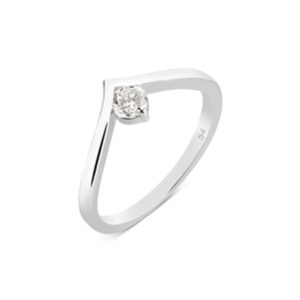 Argento Silver Lab Created 025ct Want Bone Ring – Ring Measurement 56 Silver