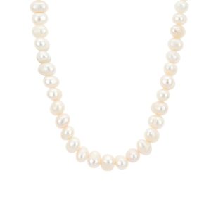 Over & Over Silver Mens Freshwater Pearl Necklace – Silver