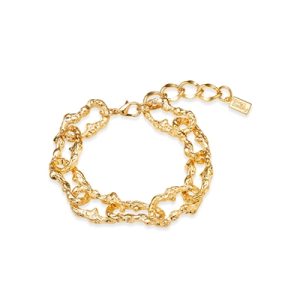 August Woods Gold Texture Commentary Chain Bracelet – Gold