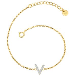 Glanzstücke München Womens Feminine Sterling Silver Bracelet – Gold – One Dimension