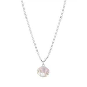 August Woods Silver Pearl Shell Pendant Necklace – Silver