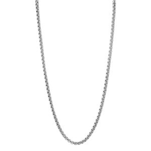 Over & Over Silver Stainless Metal Belcher Chain Necklace – Silver