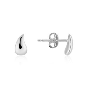 Argento Silver Teardrop Stud Earrings – Silver