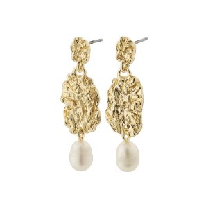 Pilgrim Gold True Hammer Pearl Earrings – Gold