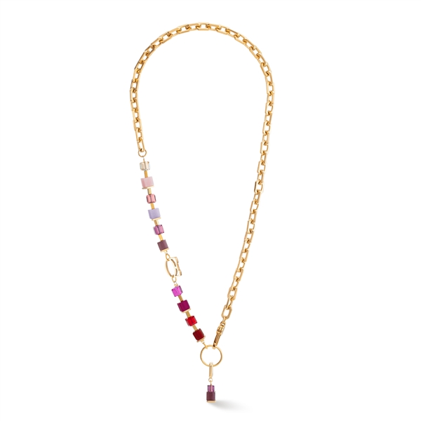 Coeur De Lion Gold Dice Fusion Purple Attraction Necklace