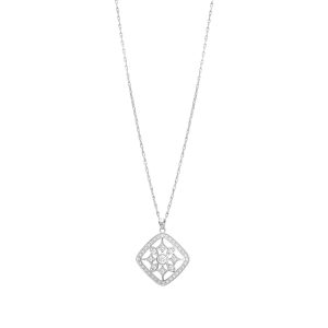 August Woods Silver Crystal Snowflake Pendant Necklace – Silver