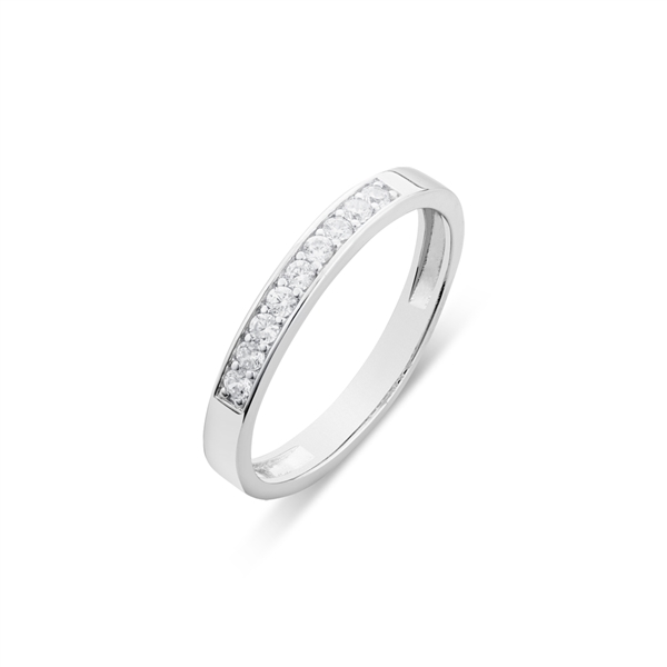 Argento Silver Part Eternity Band Ring - 56