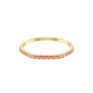 Swarovski Matrix Gold Tone Purple Baguette Lower Octagonal Bangle
