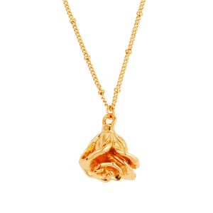 August Woods Gold Ball Chain Floral Necklace – Gold