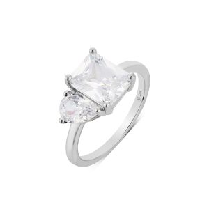 Argento Silver Toi Et Moi Ring – 56