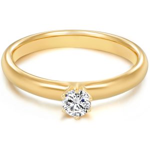 Tresor 1934 Womens Trilani Female Sterling Silver Ring – Gold – Size U