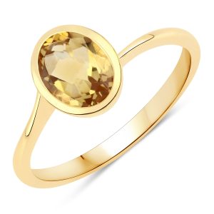 Rafaela Donata Womens Khushi Female Sterling Silver Ring – Gold – Size N